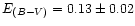 $E_{(B-V)} = 0.13 \pm 0.02$