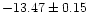$-13.47 \pm 0.15$