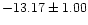 $-13.17 \pm 1.00$