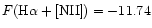 $F({\rm H}\alpha+[{\rm NII}])=-11.74$