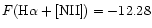 $F({\rm H}\alpha+[{\rm NII}])=-12.28$