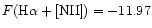 $F({\rm H}\alpha+[{\rm NII}])=-11.97$