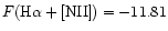 $F({\rm H}\alpha+[{\rm NII}])=-11.81$