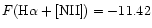 $F({\rm H}\alpha+[{\rm NII}])=-11.42$
