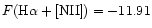 $F({\rm H}\alpha+[{\rm NII}])=-11.91$