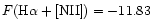 $F({\rm H}\alpha+[{\rm NII}])=-11.83$