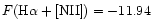 $F({\rm H}\alpha+[{\rm NII}])=-11.94$