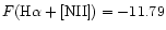$F({\rm H}\alpha+[{\rm NII}])=-11.79$