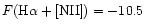 $F({\rm H}\alpha+[{\rm NII}])=-10.5$