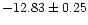 $-12.83 \pm 0.25$