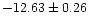 $-12.63 \pm 0.26$