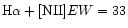 ${\rm H}\alpha+[{\rm NII}]EW=33$