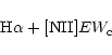 \begin{displaymath}{{\rm H}\alpha+[{\rm NII}]EW_{\rm c}}
\end{displaymath}