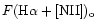 $F({\rm H}\alpha+[{\rm NII}])_{\rm o}$