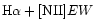 ${\rm H}\alpha+[{\rm NII}]EW$