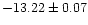 $-13.22\pm0.07$
