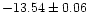 $-13.54\pm0.06$