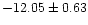 $-12.05\pm0.63 $