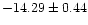 $-14.29\pm0.44$