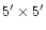 $5'\times 5'$