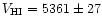 $V_{\rm HI}=5361 \pm 27$
