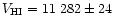 $V_{\rm HI}=11~282 \pm 24$