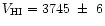 $V_{\rm HI}=3745~ \pm~ 6$