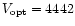 $V_{\rm opt}=4442$