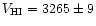$V_{\rm HI}=3265 \pm 9$