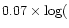 $0.07 \times \log ($