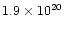 $1.9 \times 10^{20}$