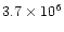 $3.7 \times10^6$