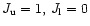 $J_{\rm u}=1,\,J_{\rm l}=0$