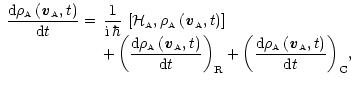 $\displaystyle \begin{array}{ll} {\displaystyle
\frac{{\rm {d}}\rho_{\scriptscri...
...riptscriptstyle{\rm {A}}},t\right)}
{{\rm {d}}t}\right)_{\rm {C}}},
\end{array}$