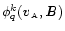 $\phi^k_q({\textbf{\textit{v}}}_{\scriptscriptstyle{\rm {A}}}, {\textbf{\textit B}})$
