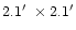 $2.1\hbox {$^\prime $ }\times 2.1'$