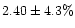 $2.40\pm 4.3\%$