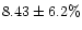 $8.43\pm 6.2\%$