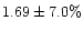 $1.69\pm 7.0\%$