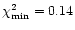 $\chi_{\rm min}^2=0.14$