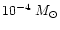 $10^{-4}~M_{\odot}$