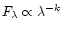 $F_\lambda \propto \lambda ^{-k}$