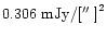 $0.306~{\rm mJy/[\hbox{$^{\prime\prime}$ }]}^2$