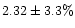 $2.32\pm3.3\%$