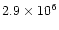 $2.9\times 10^6$