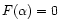 $F(\alpha)=0$