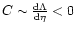 $C\sim {{\rm d}\Lambda\over {\rm d}\eta}<0$