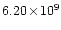 $6.20\!\times\! 10^{9}$