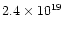 $2.4 \times 10^{19}$