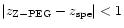 $\vert z_{{\rm Z-PEG}}-z_{{\rm spe}}\vert < 1$